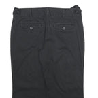 CALVIN KLEIN Womens Cotton Blend Black Regular Fit Cropped Trousers W34 L22