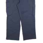 DICKIES Mens Cotton Blend Navy Relaxed Straight Trousers W40 L30 Cargo Zip