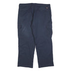 DICKIES Mens Cotton Blend Navy Relaxed Straight Trousers W40 L30 Cargo Zip