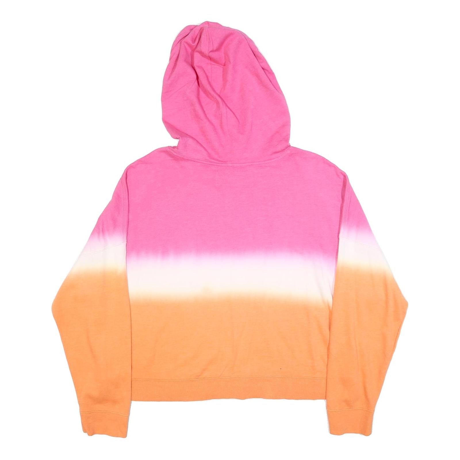 CALVIN KLEIN JEANS Womens Pink & Orange Tie Dye Hoodie 2XL Cotton Blend Casual