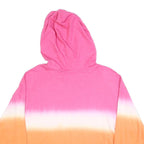 CALVIN KLEIN JEANS Womens Pink & Orange Tie Dye Hoodie 2XL Cotton Blend Casual