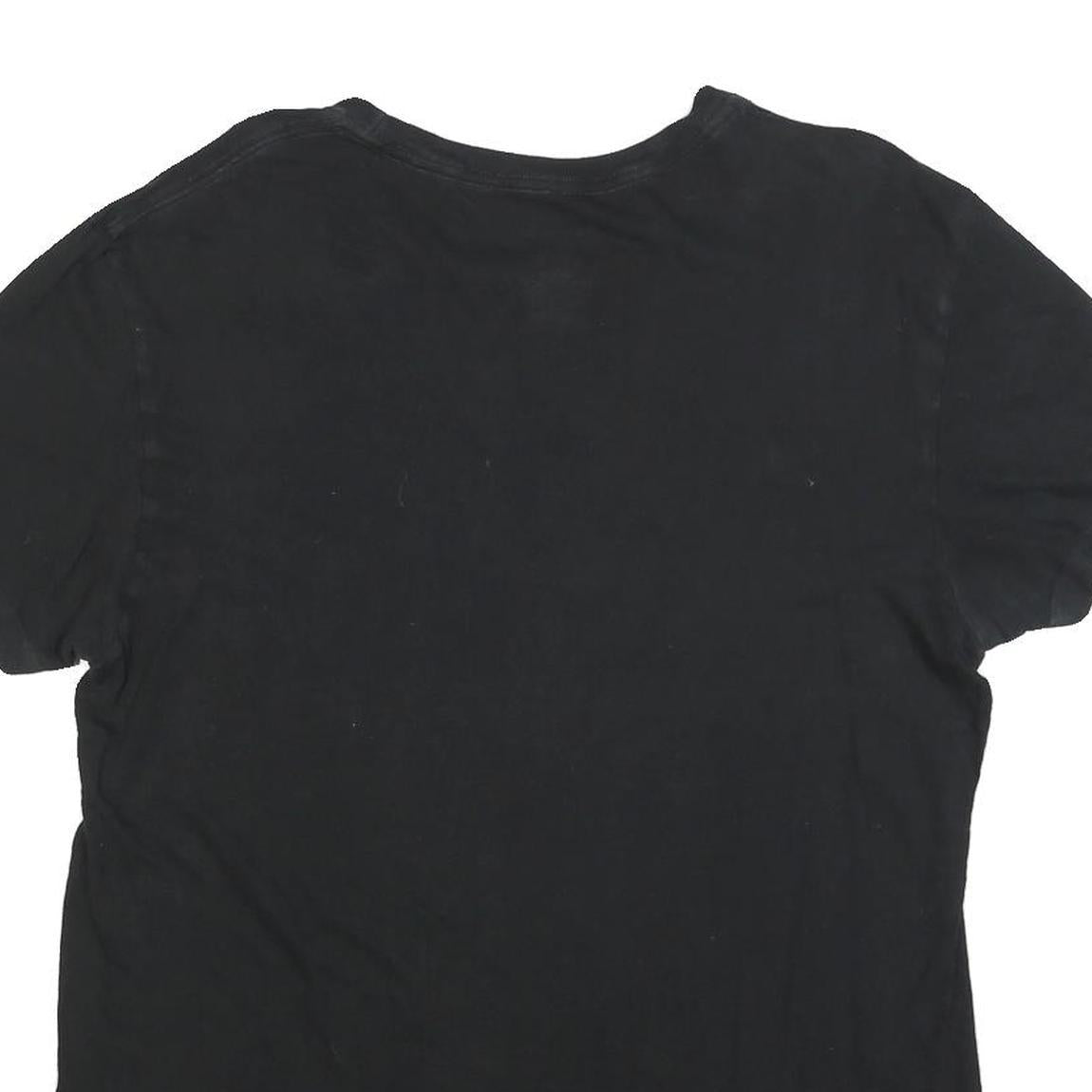 POLO RALPH LAUREN Mens Black Graphic T-Shirt L Short Sleeve Crew Neck Cotton