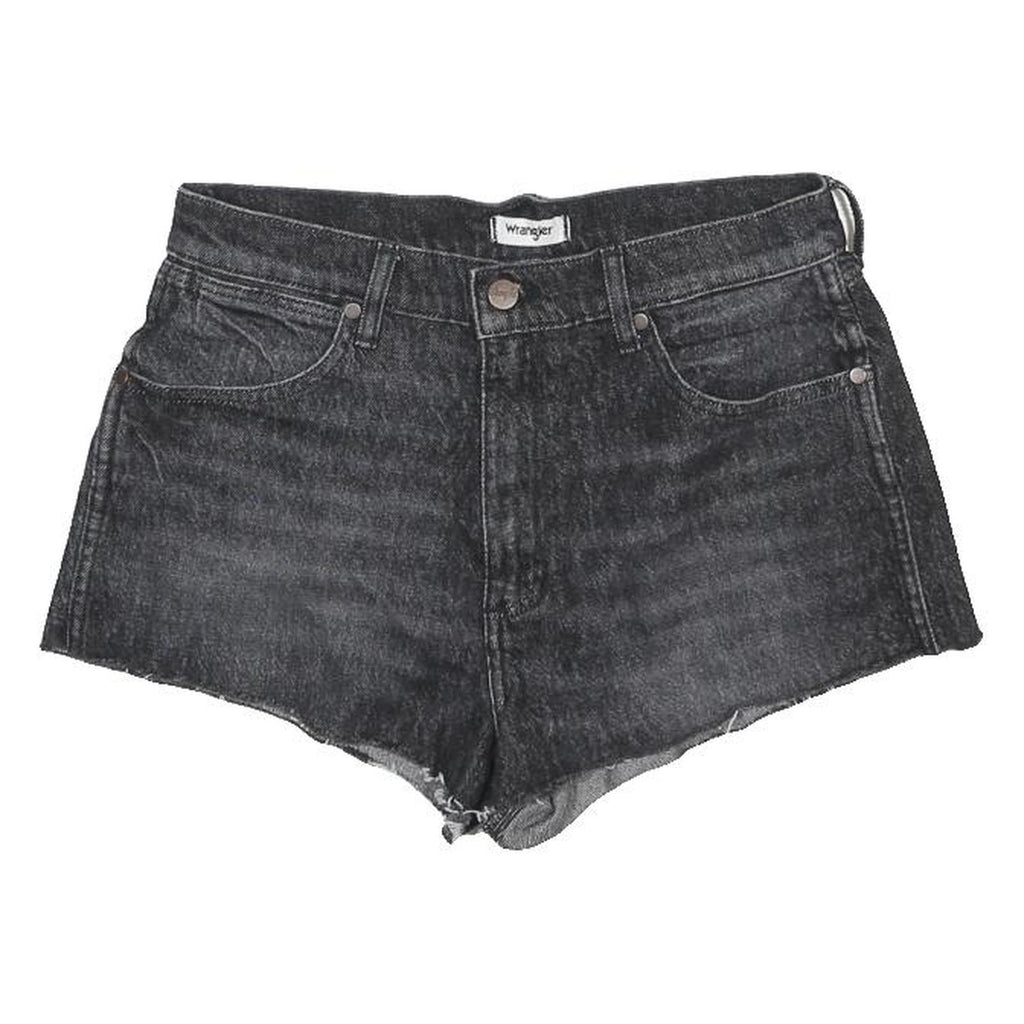 WRANGLER Womens Shorts Black Denim Cut-Off M W28 Casual Summer