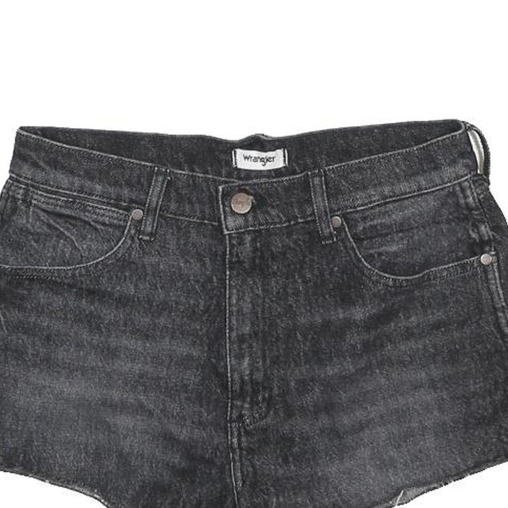 WRANGLER Womens Shorts Black Denim Cut-Off M W28 Casual Summer