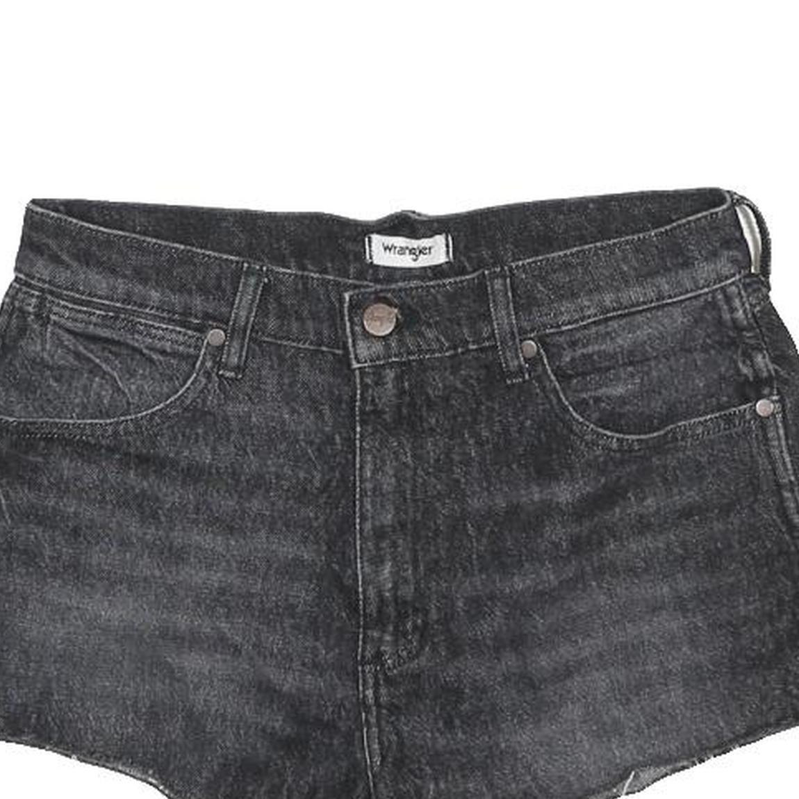 WRANGLER Womens Shorts Black Denim Cut-Off M W28 Casual Summer