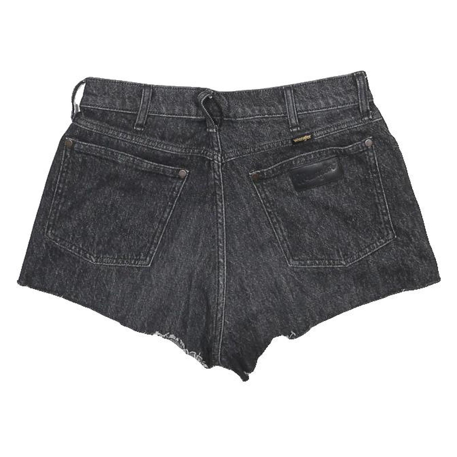 WRANGLER Womens Shorts Black Denim Cut-Off M W28 Casual Summer