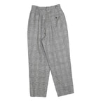 CARO'S THE CHARM Womens Regular Grey Check Zip Trousers W24 L26 Classic Fit