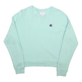 CHAMPION REVERSE WEAVE Womens Blue Crew Neck S Cotton Blend Sweatshirt Pullover