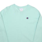 CHAMPION REVERSE WEAVE Womens Blue Crew Neck S Cotton Blend Sweatshirt Pullover