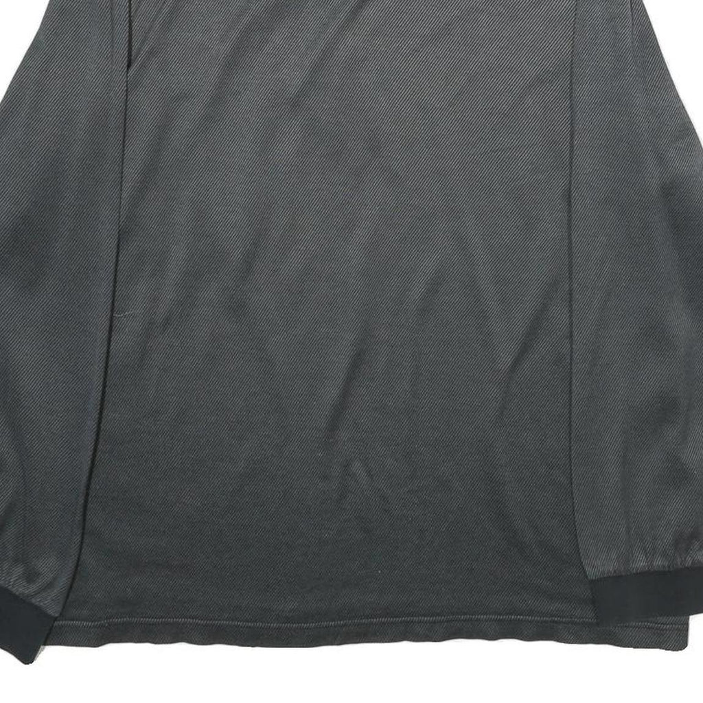 LACOSTE Mens Black Long Sleeve Plain Polo Shirt L Cotton Classic