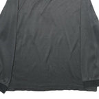 LACOSTE Mens Black Long Sleeve Plain Polo Shirt L Cotton Classic