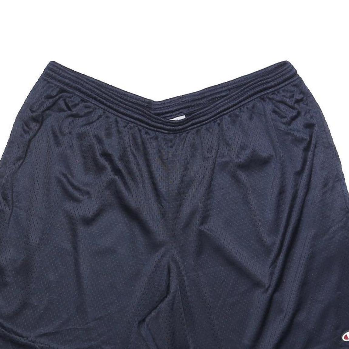 CHAMPION Mens Shorts Navy Blue Casual Polyester XL W36 Comfortable Fit