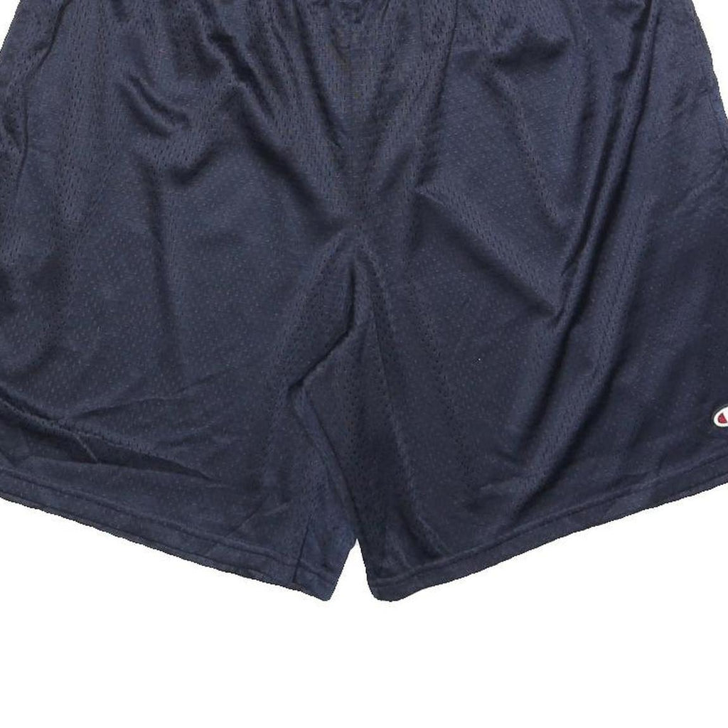 CHAMPION Mens Shorts Navy Blue Casual Polyester XL W36 Comfortable Fit