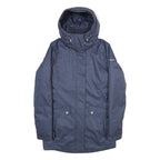 COLUMBIA Womens Navy Blue Outdoor Jacket XS Polyester Water Resistant Hooded Zip