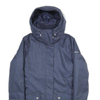 COLUMBIA Womens Navy Blue Outdoor Jacket XS Polyester Water Resistant Hooded Zip