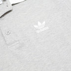 ADIDAS Mens Grey & White Short Sleeve Plain Polo Shirt S Cotton Blend