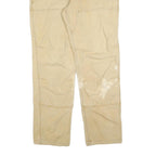 CARHARTT Mens Beige Relaxed Fit Straight Leg Trousers W40 L34 Durable Zip