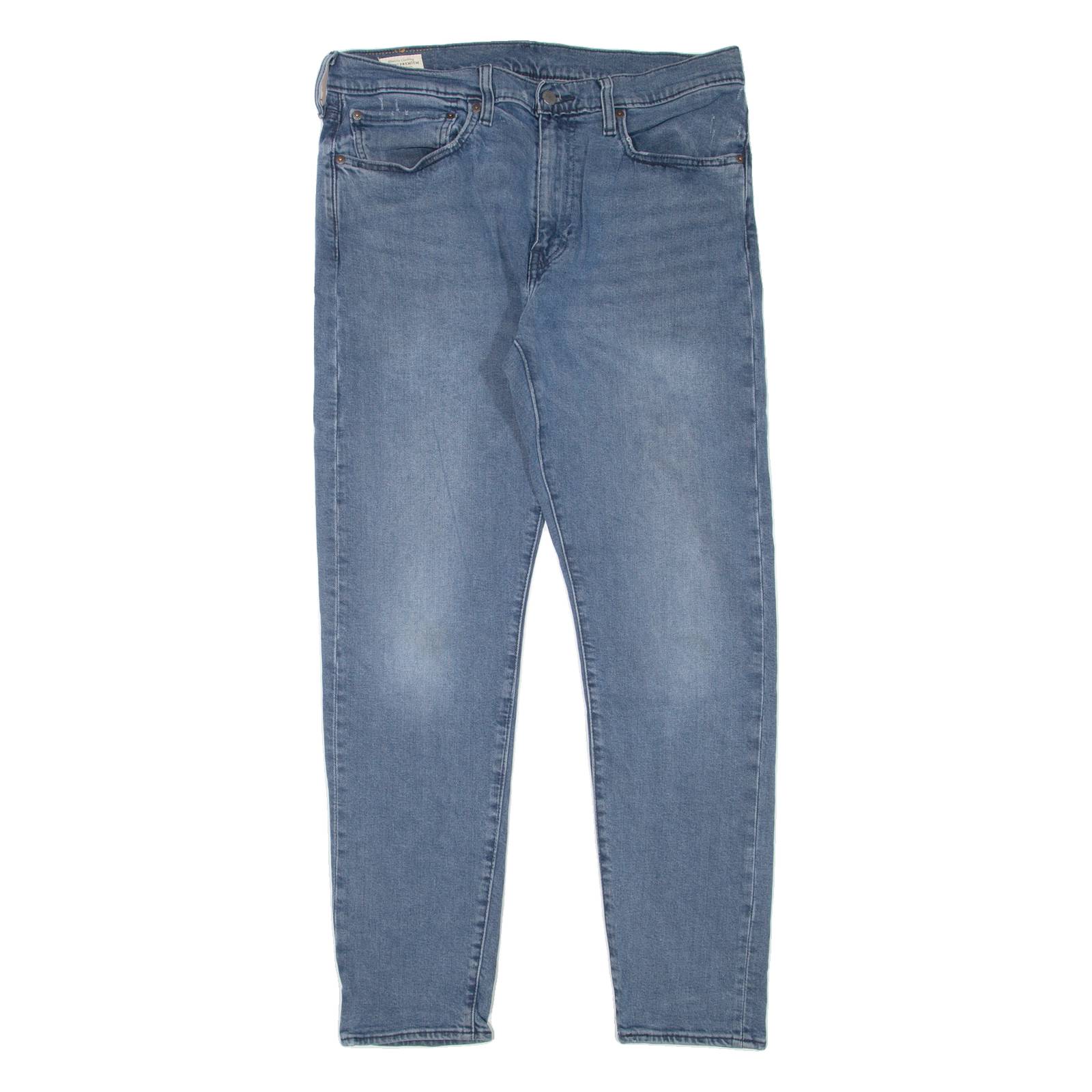 LEVI'S 512 BIG E Jeans Mens Blue Slim Tapered Stone Wash W34 L32