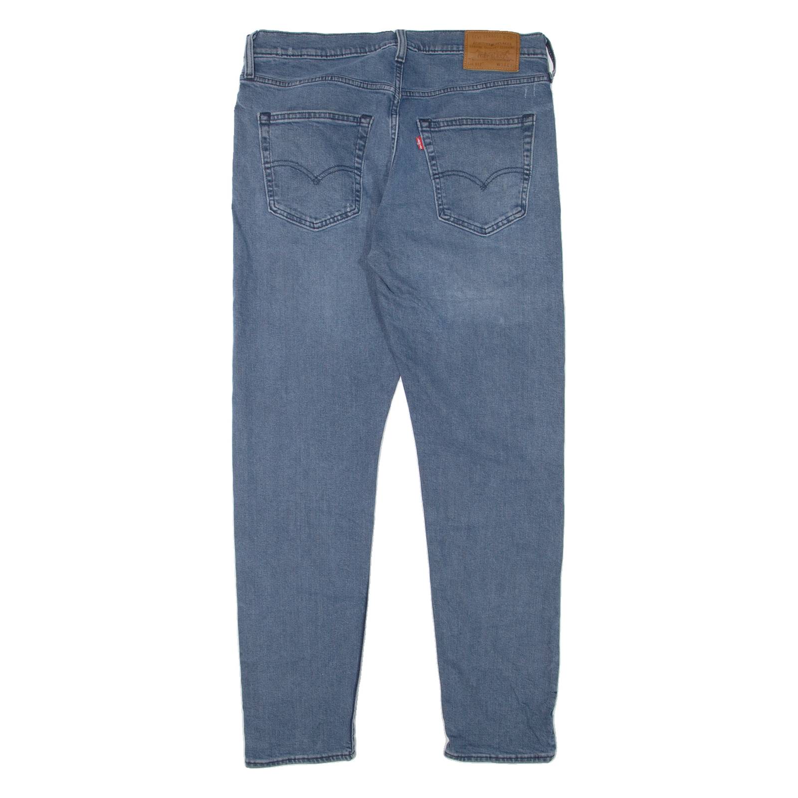 LEVI'S 512 BIG E Jeans Mens Blue Slim Tapered Stone Wash W34 L32