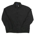 CALVIN KLEIN Mens Black Bomber Jacket L Polyester Woven Plain Zip Casual