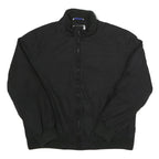 CALVIN KLEIN Mens Black Bomber Jacket L Polyester Woven Plain Zip Casual