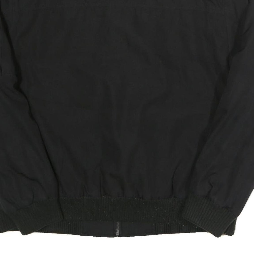 CALVIN KLEIN Mens Black Bomber Jacket L Polyester Woven Plain Zip Casual