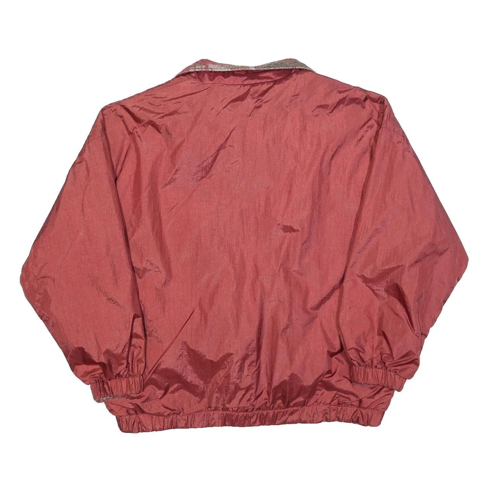 GOTTSCHALKS Mens Red & Brown Reversible Nylon Zip Jacket L Classic Casual