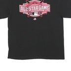 MAJESTIC Mens Black All Star Game Graphic T-Shirt L Short Sleeve Crew Neck