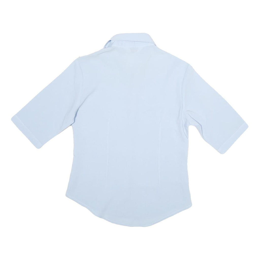 FASHION IMAGE Womens Blue Shirt XXS Polyester Blend Button Up Smart Casual