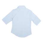 FASHION IMAGE Womens Blue Shirt XXS Polyester Blend Button Up Smart Casual
