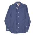TOMMY HILFIGER Mens Blue Shirt S Cotton Blend Classic Fit Button Down Collar