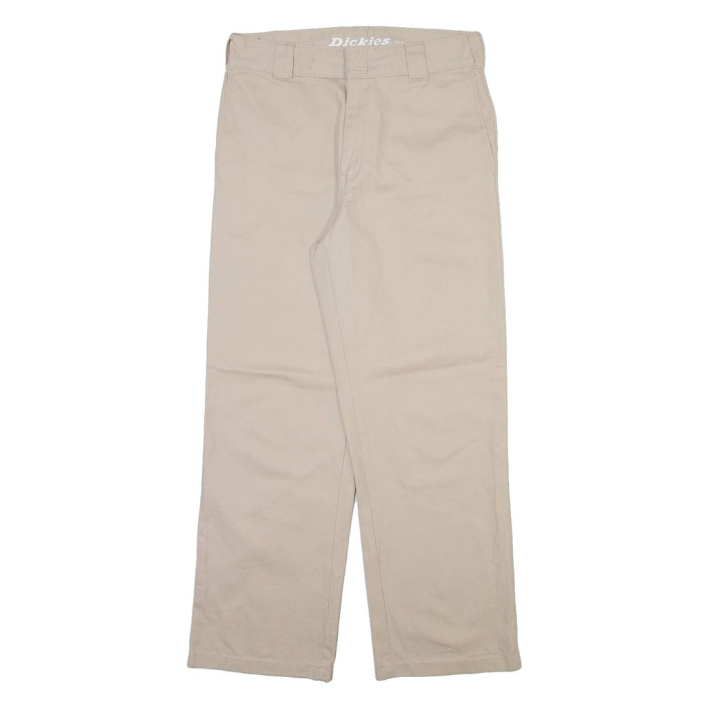 DICKIES Womens Trousers Cream Regular Straight W30 L29