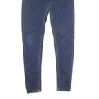 LEVI'S Womens Blue Regular Skinny Denim Medium Wash Jeans W26 L27 Stylish Zip