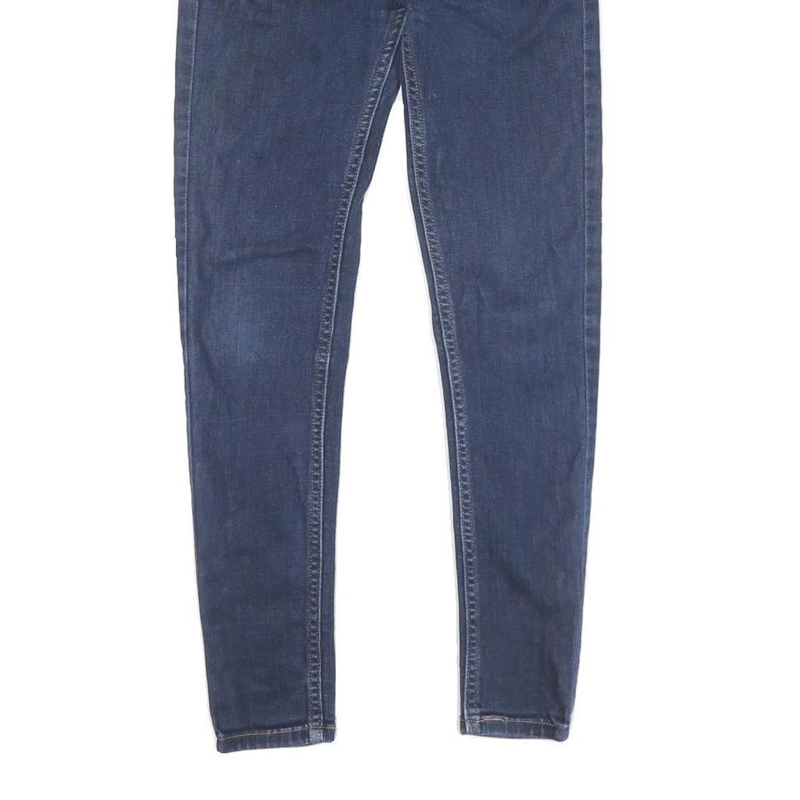 LEVI'S Womens Blue Regular Skinny Denim Medium Wash Jeans W26 L27 Stylish Zip