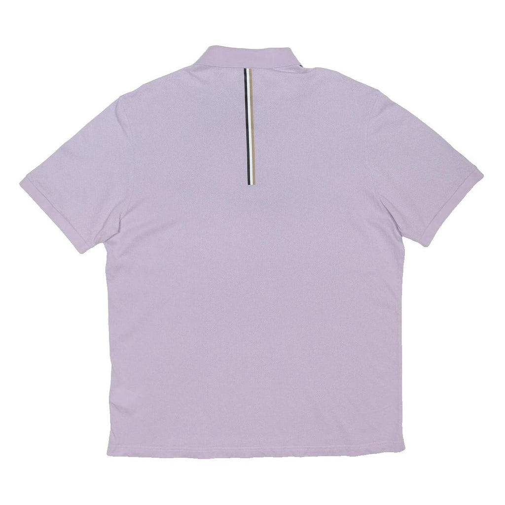 BOSS Mens Lilac Plain Short Sleeve Polo Shirt 2XL Cotton Blend Casual