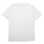 REISS Mens White Plain T-Shirt L Short Sleeve Round Neck Classic Cotton Blend