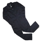 KEY Mens Navy Blue Cotton Blend Dungarees Regular Fit L W40 L32 Workwear Utility