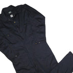 KEY Mens Navy Blue Cotton Blend Dungarees Regular Fit L W40 L32 Workwear Utility