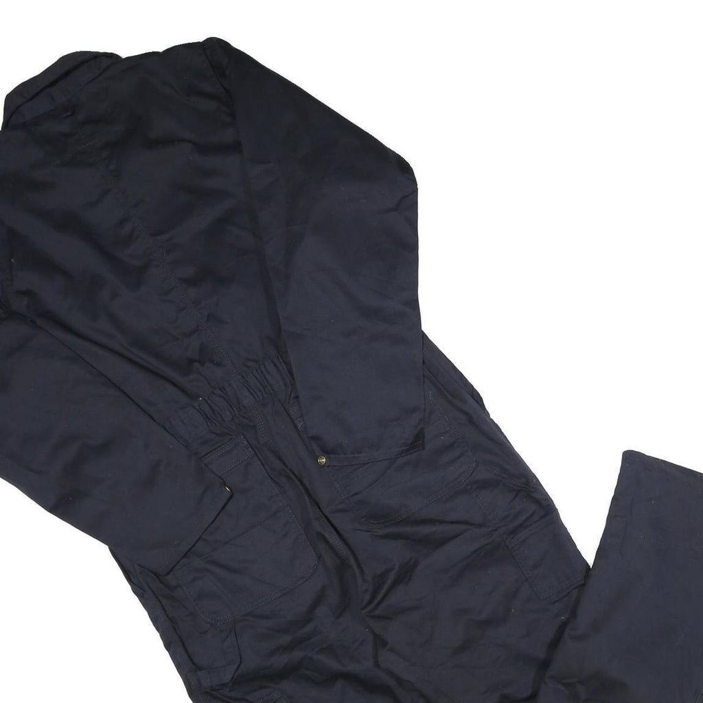 KEY Mens Navy Blue Cotton Blend Dungarees Regular Fit L W40 L32 Workwear Utility