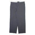 Mens Trousers Grey Regular Straight Wool W34 L28