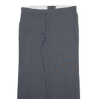 Mens Trousers Grey Regular Straight Wool W34 L28