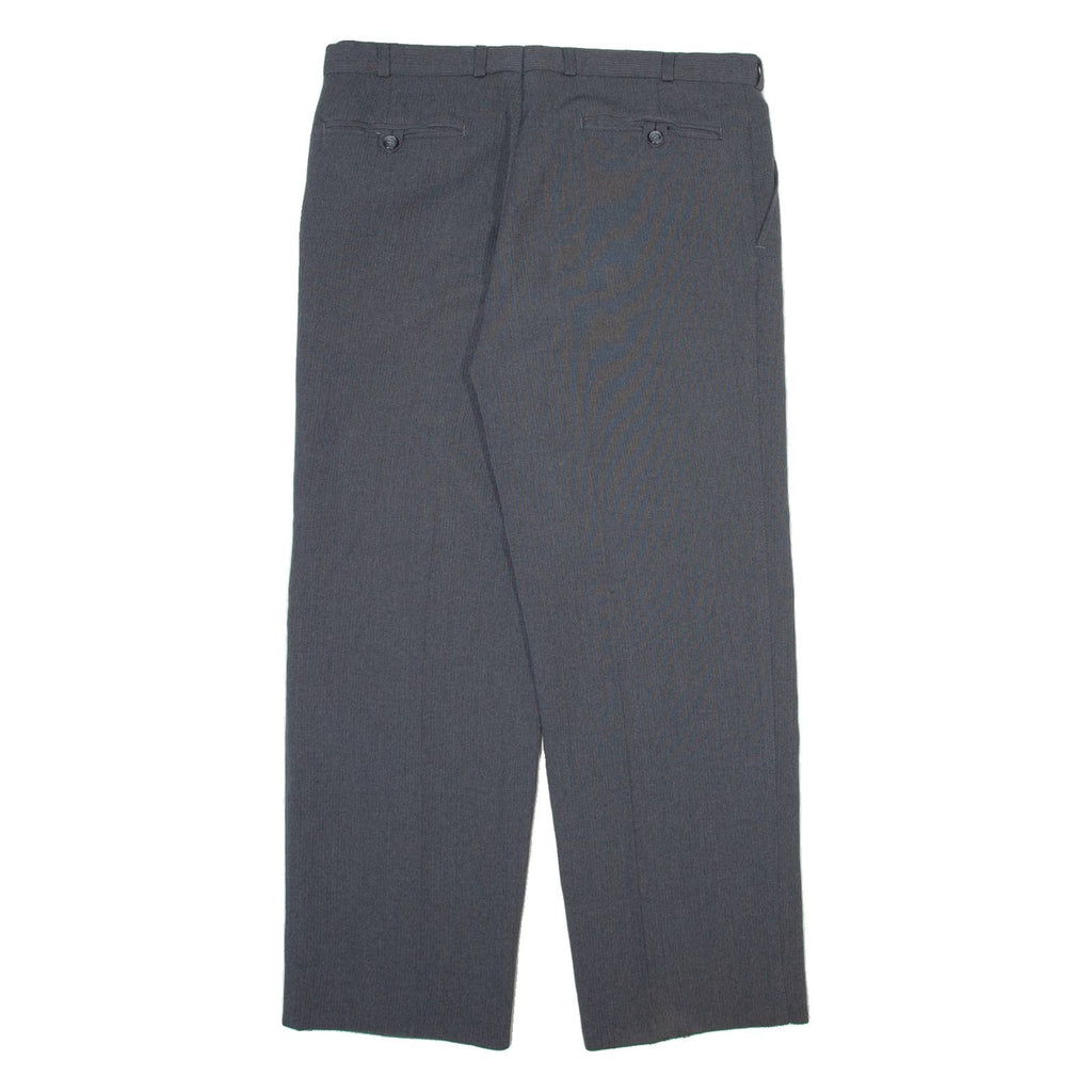Mens Trousers Grey Regular Straight Wool W34 L28