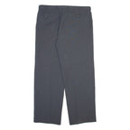 Mens Trousers Grey Regular Straight Wool W34 L28