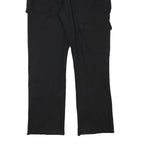 Mens Regular Fit Black Cotton Blend Trousers W28 L30 Cargo Style Pocketed