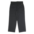 DICKIES Mens Polyester Blend Black Regular Fit Straight Leg Trousers W36 L30