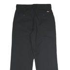 DICKIES Mens Polyester Blend Black Regular Fit Straight Leg Trousers W36 L30