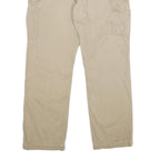 CARHARTT Mens Cotton Blend Beige Relaxed Straight Trousers W34 L30 Workwear
