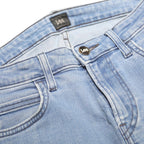 LEE Mens Slim Fit Skinny Blue Cotton Blend Jeans W29 L34 Zip Closure