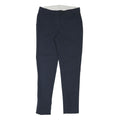 UTERQUE Mens Cotton Blend Navy Blue Regular Fit Straight Trousers W30 L28 Zip