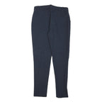 UTERQUE Mens Cotton Blend Navy Blue Regular Fit Straight Trousers W30 L28 Zip